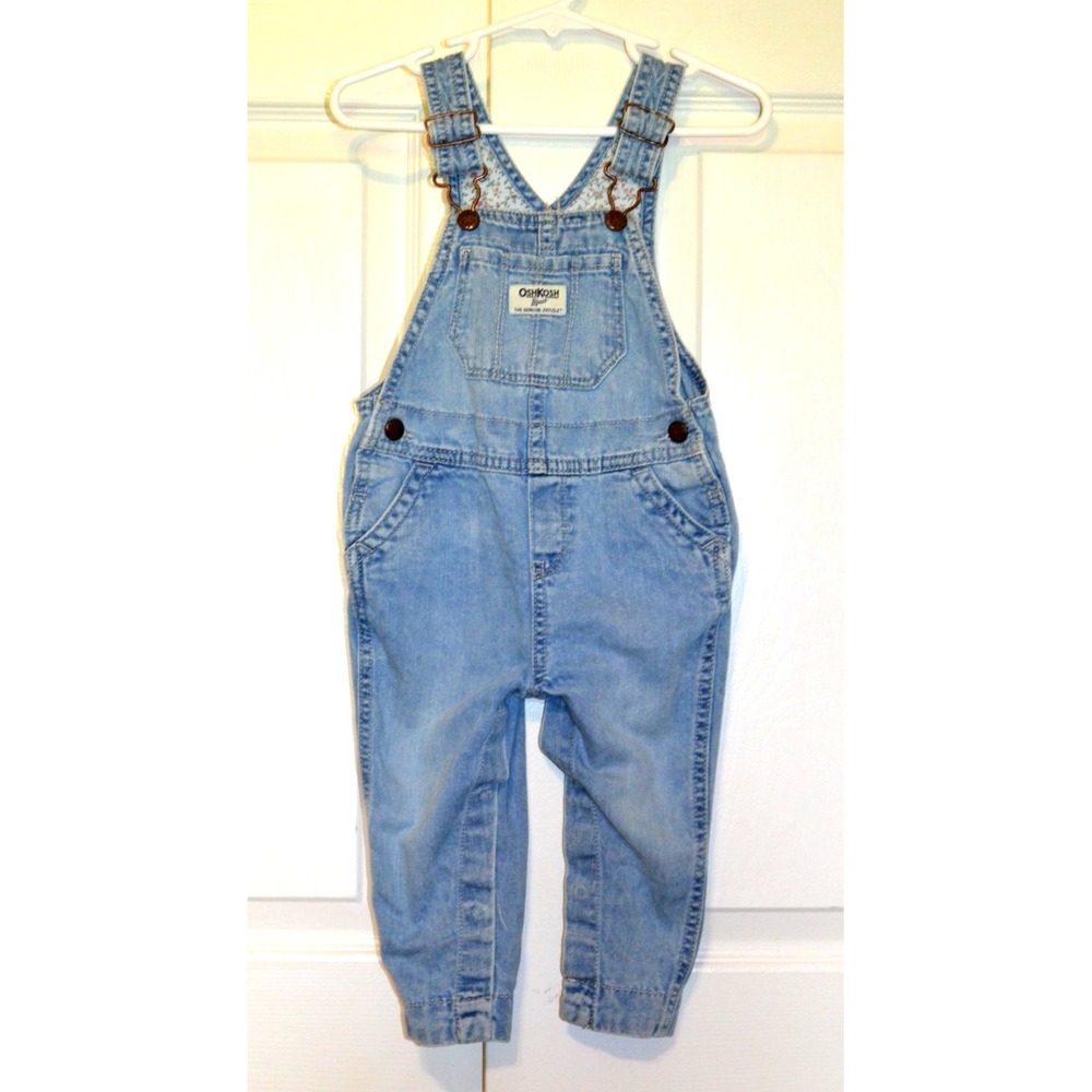 Oshkosh B'gosh Denim Vesback Girls Bib Overalls  18 Mo‎